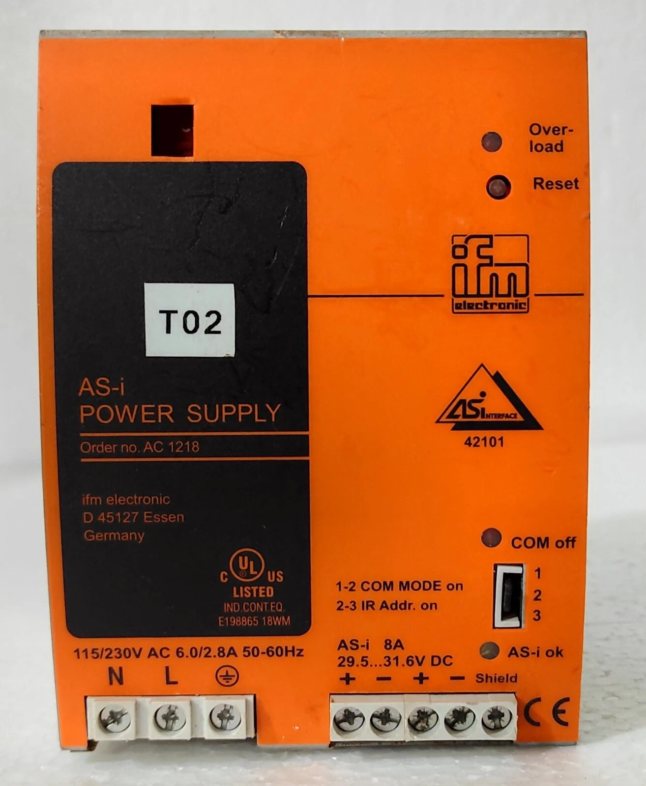 IFM AS-I AC1218 / AC 1218 Power Supply